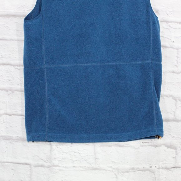LL Bean Blue Polyester Zip-up Sweater Fleece Vest Size L Tall - Picture 6 of 9